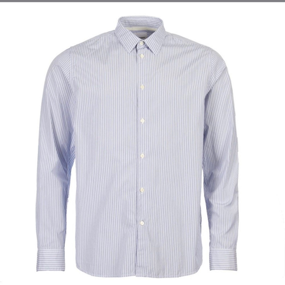 Norse Projects Hans Classic Stripe Mens Size  S Button Up Shirt Light Blue